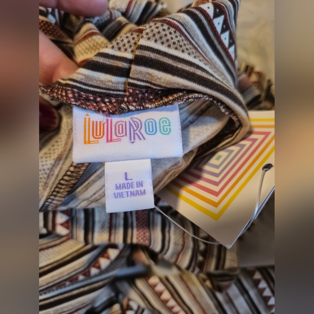 LuLaRoe Multicolor Striped Hoodie - Picture 3 of 4